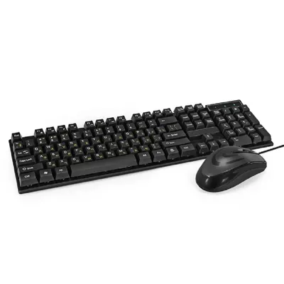 Комплект клавиатура+мышь ExeGate EX295303RUS, USB, проводной, черный