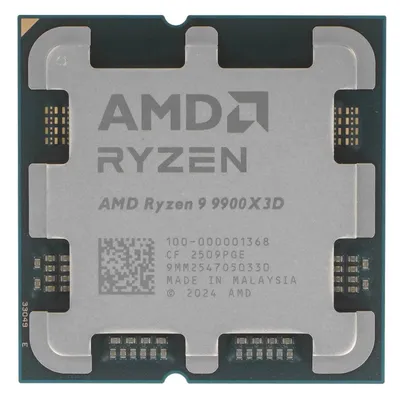 Процессор AMD 100-000001368, Ryzen 9 9900X3D, 12/24 ядер, 4.4/5.5 ГГц