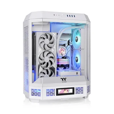 CA-1Z1-00M6WN-00 - Компьютерный корпус, Thermaltake, The Tower 600 White, CA-1Z1-00M6WN-00, Mid Tower, ATX / M-ATX / M-ITX, Type-C*1, USB 3.0*4, HD+Audio*1, 2*140мм вентиляторы, Высота процессорного кулера до 210мм, Длина VGA до 400мм, 1*3,5/3*2,5, Сталь/Пластик/Закаленное стекло, 550х420х286,4мм, Без Б/П, Белый