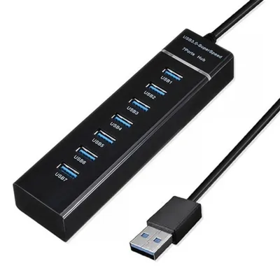 USB-хаб KS-is KS-568, 7×USB 2.0, с БП