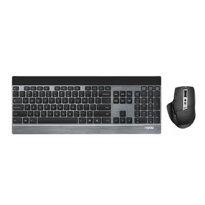 Комплект Rapoo 9900M, клавиатура+мышь, беспроводной 2.4G/Bluetooth, 3200DPI