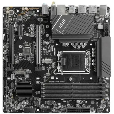Материнская плата MICROSTAR PRO B760M-A WIFI, LGA1700, DDR5, mATX