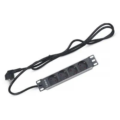 Блок PDU Cabeus PDU-4P-2EU, 4 розетки, 16 А, 10"