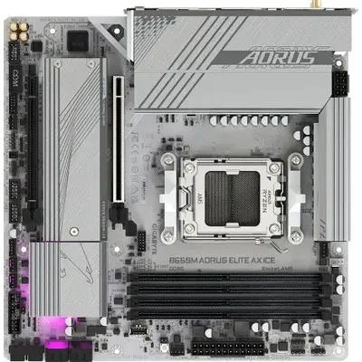 Материнская плата GIGABYTE B650M A ELITE AX ICE, AM5, B650, 4xDDR5, Wi-Fi, mATX