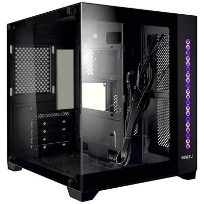 Корпус Ginzzu V320, RGB, закаленное стекло, mATX