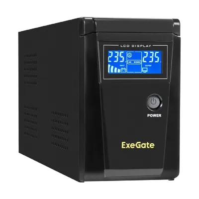 ИБП ExeGate EX295986RUS, SineTower SZ-600, 600VA/360W, чистый синус, LCD