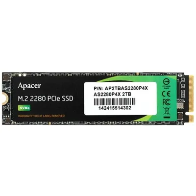 Твердотельный накопитель Apacer SSD AS2280P4X 2TB M.2 2280 PCIe Gen3x4, R2100/W1700 Mb/s, 3D NAND, MTBF 1.8M, NVMe, 480TBW, Retail, 3 years (AP2TBAS2280P4X-1)