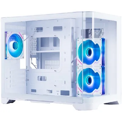 Корпус 1STPLAYER UV6-WH-2FC7R-W-1FC7-W, mATX, 3×120мм ARGB, стекло