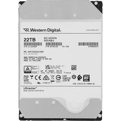 Жесткий диск Western Digital WUH722222ALE604, 22TB, SATA 6Gb/s, 7200rpm, 512MB