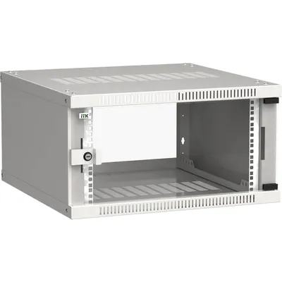 Шкаф коммутационный ITK LWE3-06U66-GF, настенный, 6U, 600×600 мм, стеклянная дверь
