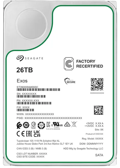 Жесткий диск Seagate ST26000NM000C, 26TB SATA III, 3.5", 7200rpm