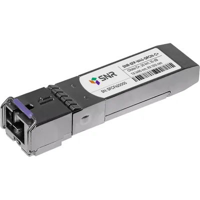 SNR SNR-SFP-W43-GPON-C+ Одноволоконный модуль, SFP WDM GPON, Down/Upstream: 2.5G/1.25G, разъем SC, рабочая длина волны Tx/Rx: 1490/1310нм, дальность до 20км (35dB)