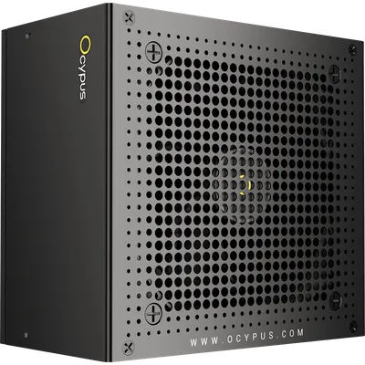 Блок питания ПК/ Power Supply Ocypus Iota P850, Model P850-GF, 850W 80+ Gold (ATX, 3.1, Full modular, 1x24(20+4)pin, 2xCPU 8(4+4)pin, 3xPCIe*2 8(6+2)pin, 1x12V-2x6, 8xSATA3 , Active, 120x120mm, 150x140x86mm, APFC, black)