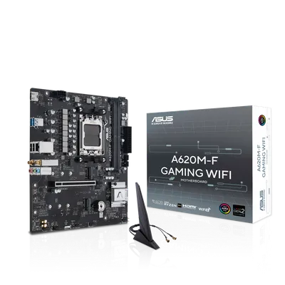 Материнская плата ASUS A620M-F GAMING WIFI, mATX, AMD A620, DDR5, Wi-Fi
