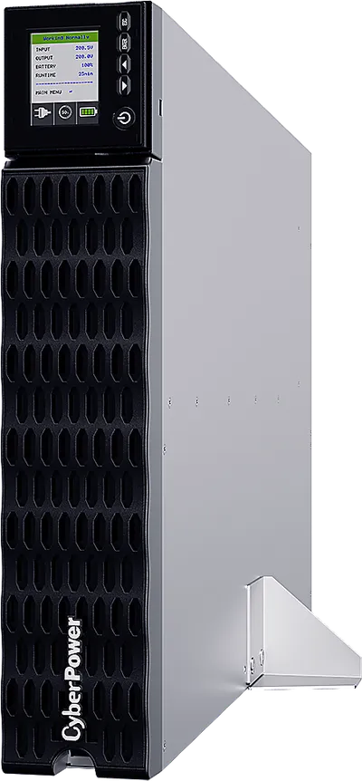 OL6KERTHD - Источник бесперебойного питания, CyberPower, OL6KERTHD, Мощность 6000ВА/6000Вт, OLHD-серия, On-Line, Стоечный 2U, Color LCD/RMCARD205/HID USB/RJ11/RJ45/RS232+Сухие контакты/EPO/BMS, AVR: 200-240В, Вых: 4xIEC C13/2хIEC C19/Клеммная колодка, АКБ 12В/7Ач*12 шт, Чёрный