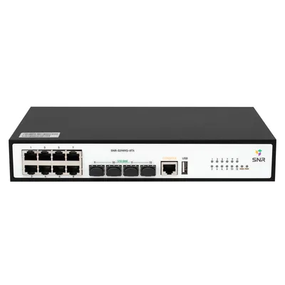 Коммутатор SNR SNR-S2989G-8TX, L2+, 8×1GbE, 4×10G SFP+, 1U