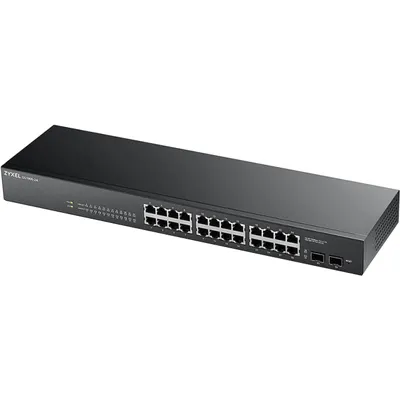 Коммутатор Zyxel GS1900-24-EU0102F, Smart L2, 24×1GbE, 2×SFP, 19", fanless