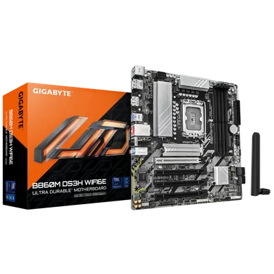Материнская плата Gigabyte B860M DS3H WIFI6E, LGA1851, B860, DDR5, mATX