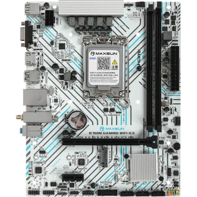Материнская плата MAXSUN MS-B760M GAMING WIFI ICE, LGA 1700, DDR4, mATX