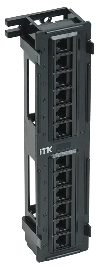 Патч-панель ITK PP12-C5EU-D05, кат.5E UTP, 12 портов