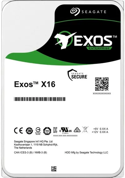 Жесткий диск/ HDD Seagate SATA 12Tb Exos X16 6Gb/s 7200 256Mb OFFICIAL RECERTIFIED 1 year warranty (replacement ST12000NM000J, ST12000NM002H)