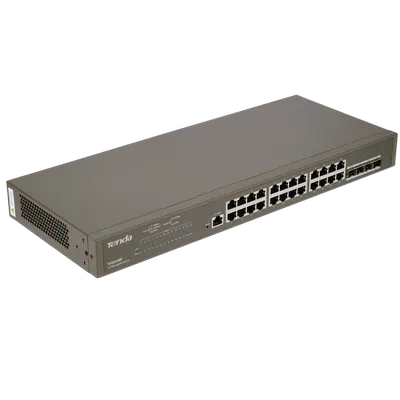 Коммутатор Tenda TEG5328F, 24×1GbE, 4×SFP, L2, управляемый, 1U