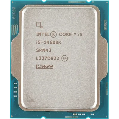 Центральный Процессор Intel Core i5-14600K OEM (Raptor Lake, Intel 7, C14(8EC/6PC)/T20, Efficient-core Base 2.6GHz(EC), Performance Base 3,5GHz(PC), Turbo 5,3GHz, Max Turbo 5,3GHz, UHD 770, L2 20Mb, Cache 24Mb, Base TDP 125W, Turbo TDP 181W, S1700)