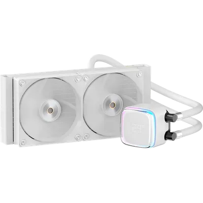 Система жидкостного охлаждения/ Water Cooling System Ocypus Iota L24 WH (280W, 240mm, LED temp, White, ARGB Pump, Fans: 2x120mm, 77CFM, 2000RPM/ Pump height 65mm, 27dBA, 3100RPM, Rad thickness 27mm/ S: 1851, 1700, 1200, 115X, AM5, AM4)