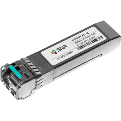 SNR SNR-SFP+W37-40 Одноволоконный модуль, SFP+ WDM 10GBASE-ER/EW, разъем LC, рабочая длина волны Tx/Rx: 1330/1270нм, дальность до 40км (16dB).