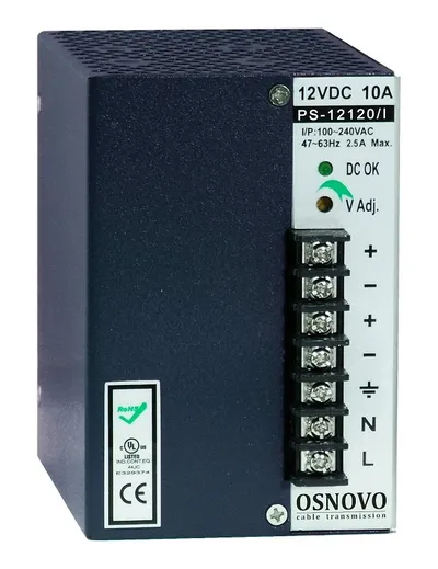 Блок питания OSNOVO PS-12120/I, 12В, 10А, 120Вт, DIN-рейка