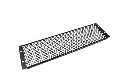 Фальш-панель ЦМО ФП-3.4-9005, 19", 3U, перфорированная, чёрная