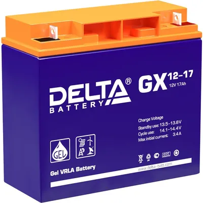 Аккумулятор Delta GX 12-17, 12В, 17Ач, GEL