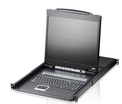 KVM-переключатель ATEN CL1308NR, 8 портов, 19", ЖК-дисплей