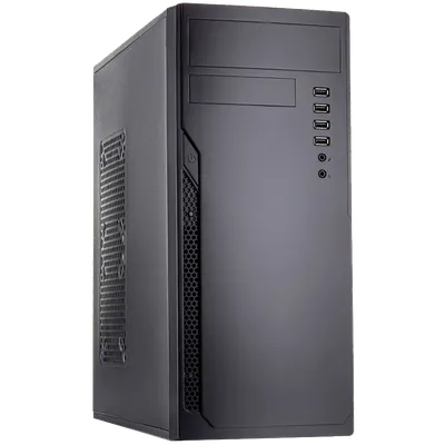 Корпус FoxLine Case Foxline FL-301 |FL-301-FZ450R| ATX, 1x5.25EXT, 1x3.5EXT, 4x3.5INT, 4xUSB2.0, HDA, CPU h140, |FL-301-FZ450R| GPU L240, w/o FAN, w/450W ATX PSU, w/1.2m EU pwr cord, (970092)