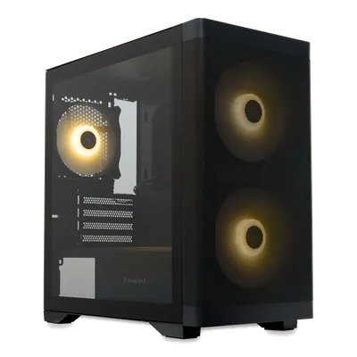 Корпус HSPD M320-TGBK-ARGB, Mini-tower, mATX, TG, ARGB