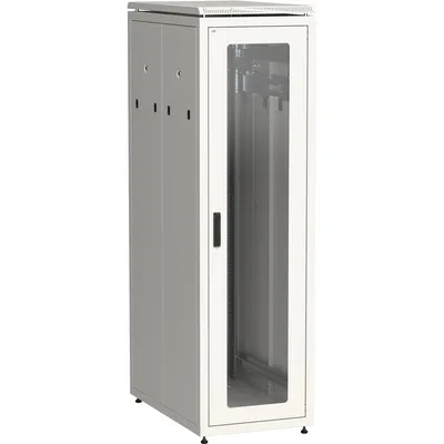 Шкаф сетевой ITK LN35-42U61-GP, 42U, 600×1000 мм, стекло/перфорация, серый
