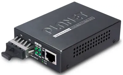 Медиаконвертер Planet GT-802S, 1000Base-T to 1000Base-LX, одномодовый