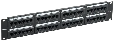 Патч-панель ITK PP48-2UC5EU-K05-G, 19" 2U, 48×RJ-45 кат.5e