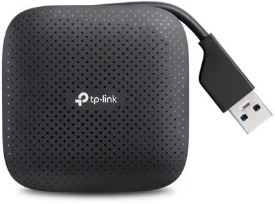 Концентратор TP-LINK UH400 4-портовый  USB 3.0,1 разъём USB 3.0, 4 порта USB 3.0, встроенный кабель с разъёмом USB, компактный дизайн, plug & play, не требуется адаптера, (091477), {80}
