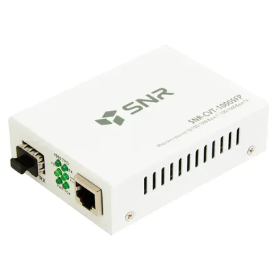 Медиаконвертер SNR Медиаконвертер  10/100/1000-Base-T / 100/1000Base-FX с SFP-портом