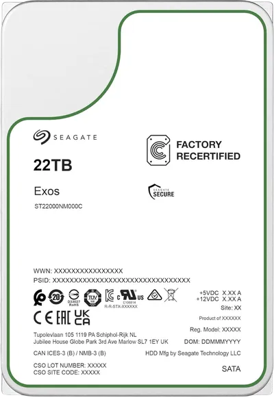 Жесткий диск Seagate ST22000NM000C, 22ТБ, SATA III, 3.5"