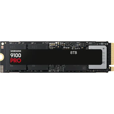 Твердотельный накопитель/ Samsung SSD 9100 PRO, 8000GB, M.2(22x80mm), NVMe 2.0, PCIe 5.0 x4, V-NAND TLC, R/W 14800/13400MB/s, IOPs 2 200 000/2 600 000, TBW 4800, DWPD 0.3 (12 мес.)