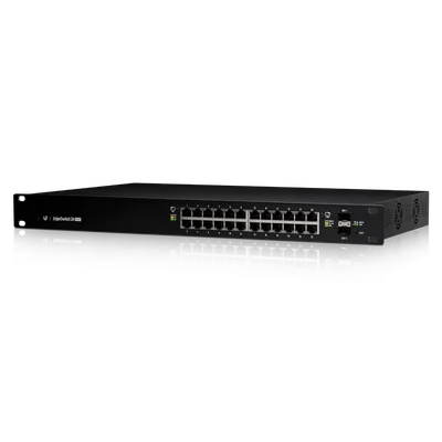Коммутатор Ubiquiti ES-24-250W, L2/L3, 24×1GbE PoE, 2×SFP, 250W, 1U