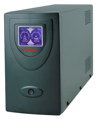 Линейно-интерактивный ИБП ДКС серии Info LCD, 2000 ВА/1200 Вт, 1/1,2xIEC C13, 2xSchuko, USB + RJ45, LCD, 2x9Aч