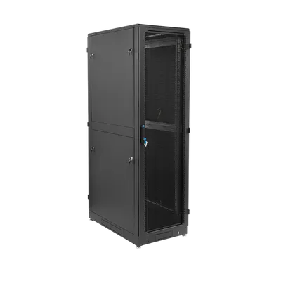 Шкаф серверный ЦМО ШТК-М-42.6.10-48АА-9005, 42U, 600×1000мм, перфорированные двери