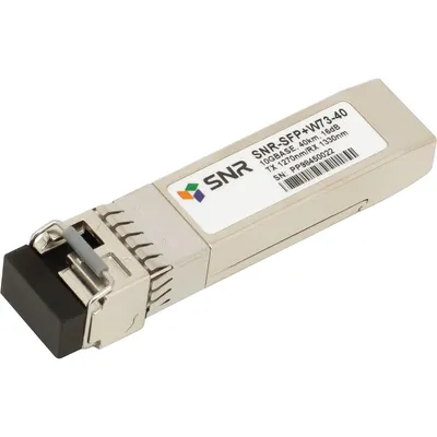 SNR SNR-SFP+W73-40 Одноволоконный модуль, SFP+ WDM 10GBASE-ER/EW, разъем LC, рабочая длина волны Tx/Rx: 1270/1330нм, дальность до 40км (16dB).