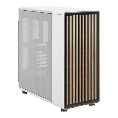 Корпус ПК без блока питания/ Case Fractal Design North, Midi-Tower, 2x140mm, 2xUSB-A 3.2 + 1xUSB 3.2 Type-C ATX, mATX, mITX Wood panel, Chalk White