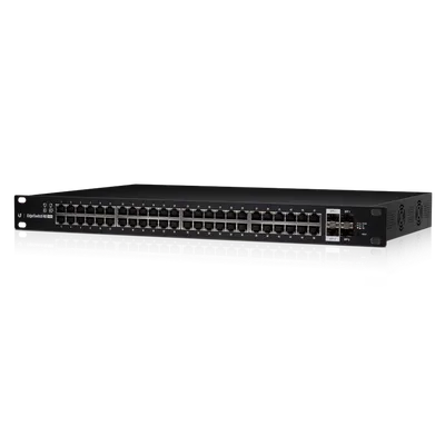 Коммутатор Ubiquiti ES-48-500W, L2+, 48×PoE, 2×SFP, 2×SFP+, 500W