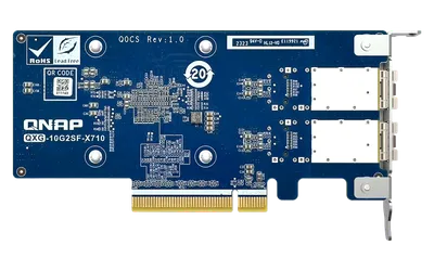 Сетевая карта QNAP QXG-10G2SF-X710, PCIe Gen3 x8, 2×SFP+ 10GbE