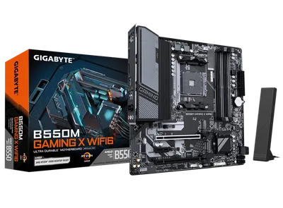 Материнская плата Gigabyte B550M GAMING X WIFI6, Socket AM4, B550, 4xDDR4, 2xM.2, WiFi